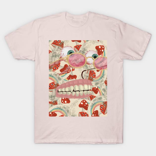 Ethereal fungus - Red Mushroom doodle T-Shirt by Ethereal Designs